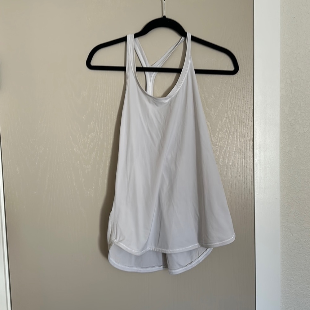Lululemon running top. Medium. Mesh back detail, really good used condition.